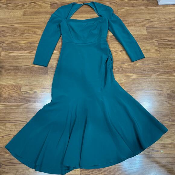 Sachin & Babi green Sharlize Asymmetric Cutout Midi Dress size 4 - Picture 13 of 15